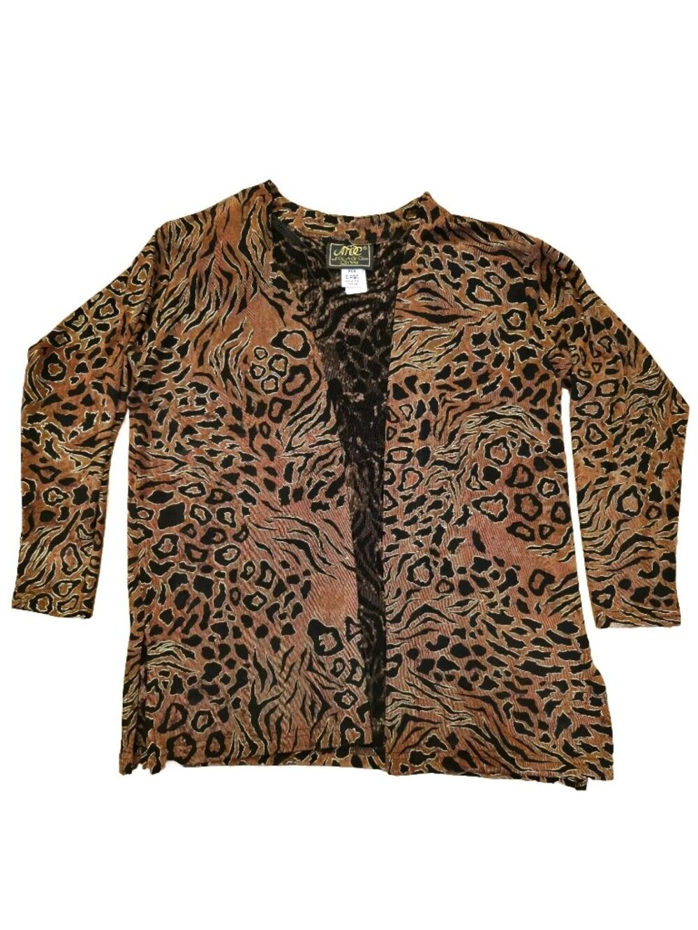 80s Vtg A Touch of Class Women’s Leopard Print Cardigan XS/S